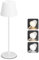 Aipsun Dimmbare LED akku Tischleuchte Weiß mit 5500mAh, Wiederaufladbar Warmweiß(2700k-6000k) Aluminium Outdoor Tischlampe IP54 wasserdicht für Restaurant, Schlafzimmer, Bar