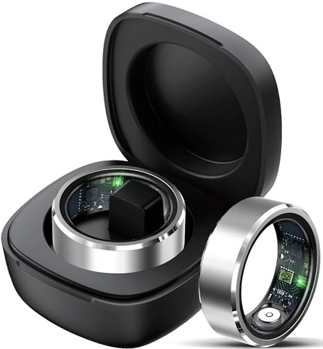 findtime Smart Fitness Tracker - Heart Rate & Sleep Monitor, Gesture Control, Blood Pressure & Oxygen Tracker, Pedometer & Step Counter - Health Smart Rings for Women & Men with Charging Case