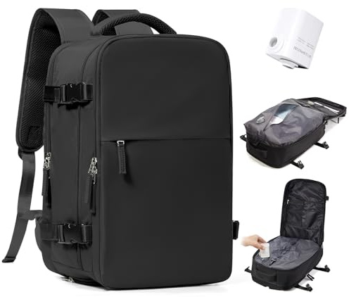 BJLFS Mochila Viaje Cabina Avion 40x30x20 Ryanair con Vacio Mochila al Vacio con Bomba Equipaje de Mano 40x30x20 Wizzair Mujer Bolsa de Viaje 40x20x25 Vueling Mochilas para Computadoras portátiles
