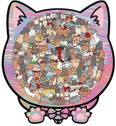 Puzzles d'animaux, Jeu de Cerveau encadré de Chat, Fonction de Puzzle de 135 pièces, Puzzle éducatif récréatif pour, Ensemble de Puzzles engageants pour écoles maternelles, Jardins