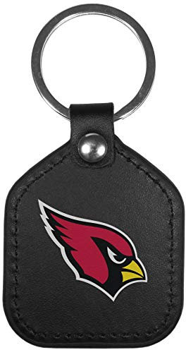 Siskiyou Sports NFL Arizona Cardinals Unisex Schlüsselanhänger aus Leder, quadratisch, Schwarz, Einheitsgröße