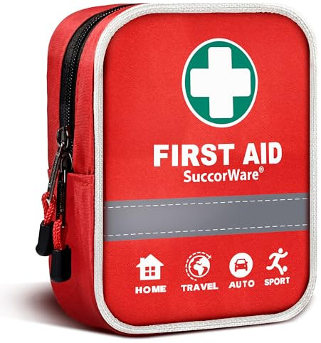 130 Pieces First Aid Kit with Hospital Grade Medical Supplies - Includes Emergency Blanket, Bandage - Great for Home, Outdoors, Office, Car, Travel, Camping, Hiking, Boating