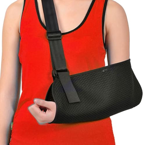 LFCFBH Arm Sling for Shoulder Injury, Adjustable Meshshoulder Sling for Arm Support(Black)