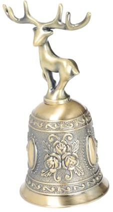 FUNOMOCYA Cloche à Main Multifonctionnelle en Alliage de Zinc Son Clair et Fort pour Hôtels et Tables Basses Style Rétro Différentes Couleurs