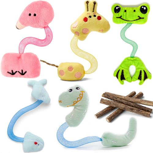 10 Stück Katzenspielzeug, Katzenminze-Kissen, Matatabi-Kausticks, Katzenminze Spielzeug Katzen Kauhölzer Sticks für Katzen Zahnpflege & Gegen Mundgeruch Natürlich Sicher Katzensticks Kausticks Set