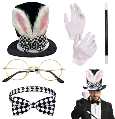 Pesoncarl 5 st/set trollkarlskostym halloween magikerkit med hatt, trollspö och mer, låtsaslekdräkt vuxen för fester, cosplay och temaevenemang