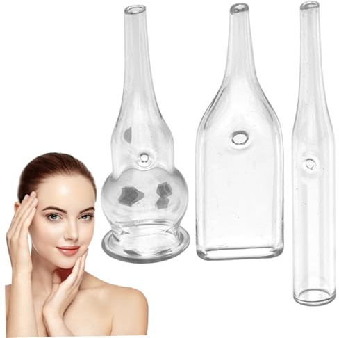 3pcs Remover Blackhead Vacuum 3 Diferente biberón en forma de botella Vacuos Blackhead Transparente Cleaner de poro de succión facial para el hogar, salón de belleza..