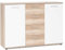 möbelando Sideboard Standschrank Anrichte Beistellschrank Highboard Kommode Jacklin I Wildeiche/Weiß