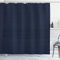 ABAKUHAUS Polka Dot Duschvorhang, Blaue Punkte Retro-Stil, Stoffliches Gewebe Badezimmerdekorationsset mit Haken, 175 x 180 cm, Hellblau und Dunkelblau