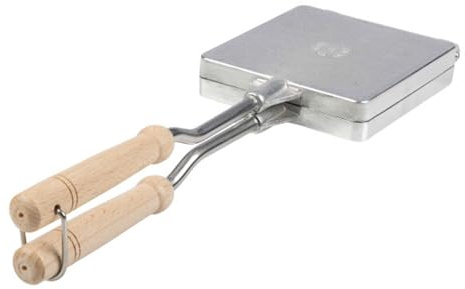 Hot Sandwich Maker Press for Stovetop or Campfire Cooking Equipment - Aluminum Flip Pan Sandwich Toaster with Handles - Panini Maker Great for Kitchen and Camping Cookware by Kings County Tools