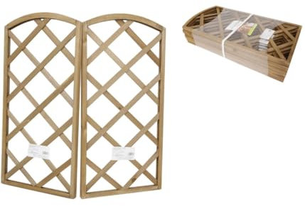 OISE ART STORE Trade Shop - Pannello Traliccio Recinzione in Legno Naturale 60 X 30 Cm Rampicanti Giardino