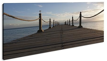 Diapositiva con bel cielo panoramico, 120 x 60 cm, motivo già incorniciato su telaio in vero legno, stampa digitale di alta qualità con cornice