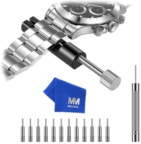 MMOBIEL Justerbar stiftsverktygssats kompatibel med klockor/urverk + jaktstift (x4) - förälder, Liten - svart