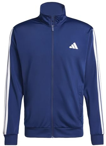 adidas Uomo Sportswear Basic 3 Stripes Tricot Track Suit, Dark Blue, XXL