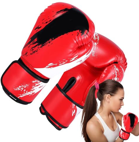 Boxhandschuhe – Boxhandschuhe für Erwachsene, mit Tiger-Druck, PU-Leder, Kinder-Handschuhe mit integrierten geformten Kampfsport-Handschuhe für Damen, 240 x 120 x 40 mm
