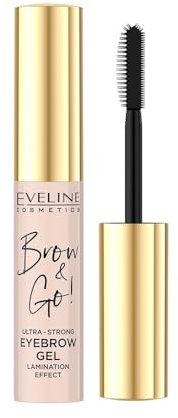 Eveline Cosmetics Brow & Go! Gel Trasparente Ultra Forte per Sopracciglia Ottieni Sopracciglia Laminati da Salone con Formula Vegana, 10ml