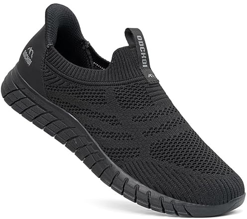 ODCKOI Zapatillas de deporte de manos libres para hombre transpirables y sin cordones cómodos, Slip on zapatillas deportivas ligeras y sin cordones, Slip en zapatos de paseo para hombre, zapatos