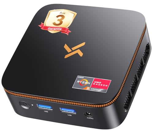 Huidun 2026 H50 Mini PC, AMD Ryzen 3300U, 16GB DDR4 512GB SSD, Win 11 Pro, Gráficos Radeon, 4K@60Hz HDMI+DP, WiFi5/BT 4.2, Mini Ordenador de Sobremesa para Oficina y Teletrabajo, 3 años de garantía