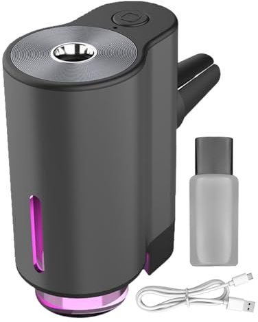 Clip diffuseur d'huile d'aération, désodorisant à ventilation électrique | Diffuseur d'huile intelligent à clip d'aération rechargeable | Améliorez l'ambiance de la voiture, spray d'aromathérapie pour