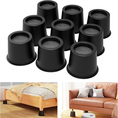 Möbelupphöjning möbelhöjd bäddsoffa upphöjning fötter upphöjning möbelhöjning möbler upphöjning bordshöjd fötter elefantfot säng bordsupphöjning förlängning höjd 8 cm höjd (9 st)