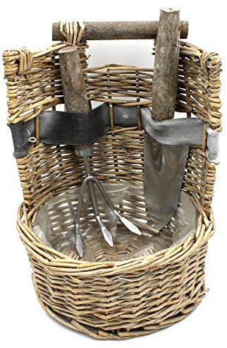 Roma Trading Gartenwerkzeug-Set, Kelle und Grubber im Pflanz-Korb, Garten Werkzeug