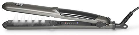 Jean Louis David Lisciante a Vapore Vapor Styler – Piastre Sottili in Tormalina Ceramica – Serbatoio da 10 ml – 6 Temperature – Lisciatura Precisa per Capelli Corti e Medi – Idratazione, Lucentezza
