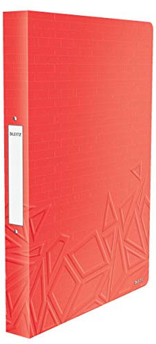 Leitz Urban Chic Ringbuch, A4, 26 mm Rückenbreite, 2 D-Ring Mechanik, Rot, 42070020