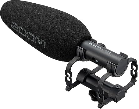 Zoom ZSG-1 Stereo On-Camera Shotgun Microphone, for Capturing Dialogue and Sound Effects, Highly Directional, Shockmount, Lightweight, Use with Camera or Mobile Phone, for Content Creators