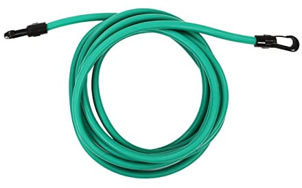 KIMISS Set da Allenamento con Corda Elastica per Allenamento di Forza Resistente alla Cintura da Nuoto Stazionaria Swim Tether per Prestazioni di Nuoto Migliorate (6mm 10mm 4m Verde)