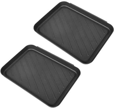 STOBAZA 2pcs Indoor Shoes Tray for Hallway Multi-Purpose Boot Storage Mat Flower Pot Plate Easy-Clean Entryway Organizer