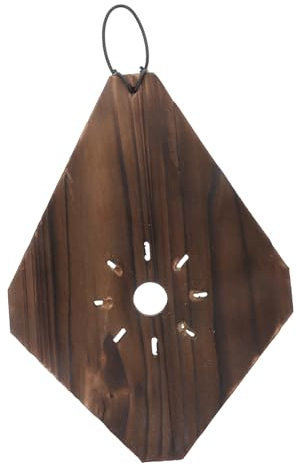 Mipcase Jardinière Murale pour Sédums Fixation Murale Verticale | Présentoir pour Fougères Corne De Cerf | Jardinière Murale en Bois Massif Carbonisé