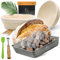 Gärkörbchen Sauerteig Starter Set Note SEHR GUT von Prüfengel 9-teilig inkl. innovativer Dampfschüssel mit Lavasteinen – Brot backen Zubehör mit Gärkorb oval & rund, Bäckermesser & Anleitung