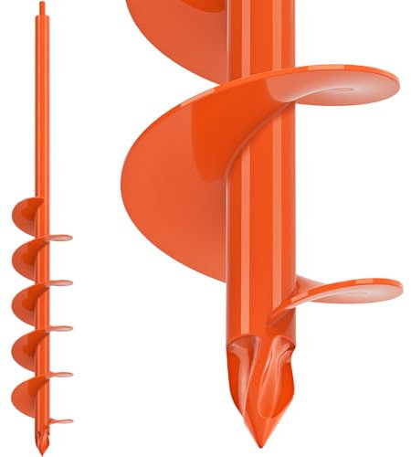 BeneLabel Broca de Barrena para Jardín, 81x10cm Broca de Taladro Espiral Barrena para Postes de Valla Jardinera Taladro para Columna de Buzón de Cama/Sembrado/Valla, Se Adapta Hexágono de 10mm
