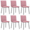 QJBSAVVA Wohnzimmer Stühle Esszimmerstühle Esstisch Stühle Schminkstuhl - Esszimmerstühle 6 STK. Rosa Samt für Garten Arbeitszimmer Küche Wohnzimmer