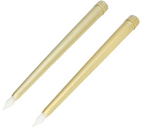 Smandy LED Taper Candles, Soft and Romantic Battery Powered Candlesticks with Flickering Mystical/Fantasy for Wedding Home Table Decoration (All Sprayed Gold)