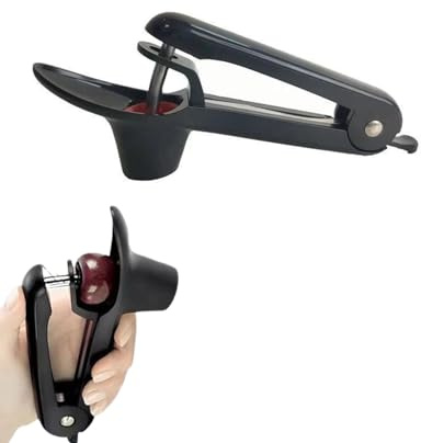 Luxorium 1 Pezzo Snocciolatore di Ciliegie Manuale Nero – Denocciolatura Veloce e Precisa per Marmellate, Dolci & Snack Sicuri per Bambini