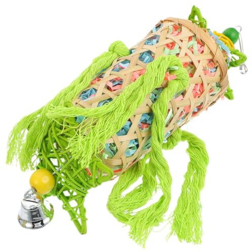 MAGICLULU Recherche de Nourriture pour Oiseaux en Bois à Suspendre Accessoire Créatif pour Grands Perroquets, Combinant Jeu de Déchiquetage et Divertissement pour Cacatoès Couleur Aléatoire