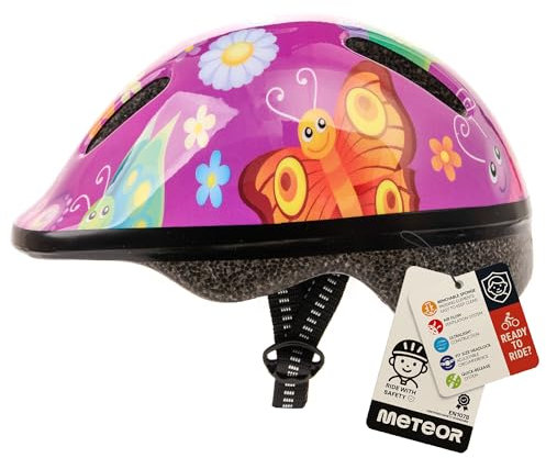 meteor® Fahrradhelm MV6 Kinder & Jugendhelme: Radhelm für Radfahrer Radsport; für Hoverboard, Inline-Skate, BMX Fahrrad, Scooter. Entwickelt für die Sicherheit der jüngsten Benutzer