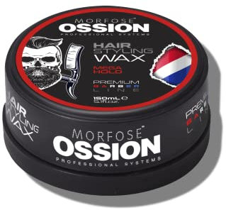 Morfose OSSION PBL Mega Hold Hair Styling Wax 150 ml – Cera strutturante e voluminosa, forte tenuta, effetto bagnato, per tutti i tipi di capelli