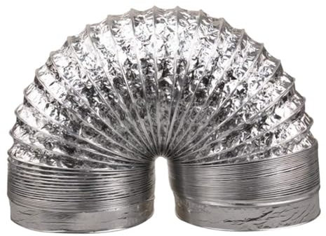 ULTECHNOVO Tuyau flexible en aluminium de 2 m de diamètre - 180 mm de diamètre - Tuyau d'évacuation d'air pour ventilation CVC