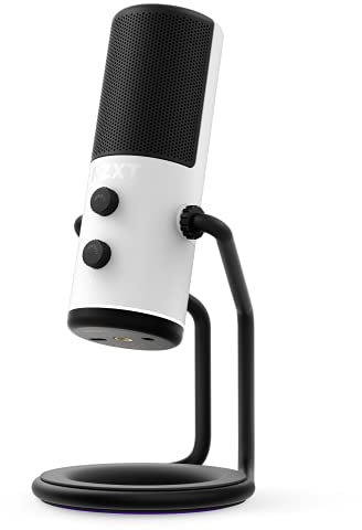 NZXT Capsule – AP-WUMIC-W1 – USB Streaming Mikrofon – Hohe Audioqualität – Unidirektionale Nierencharakteristik – Hochauflösende Sprachaufnahme - Plug & Play – Weiß