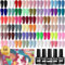 JODSONE UV Gel-Set 60 PCS, mit 5 Flaschen Basis und glänzendem, mattem Decklack, Soak-Off-Gel-Nagelset, Gellack für Nagelstudio Desig