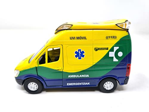 PLAYJOCS GT-8121 ANBULANTZIA. Vehículo metálico, Juguete Ideal para niños y coleccionistas.