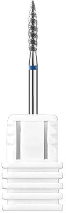 CGBE Embout Ponceuse Ongles Cuticule, Forets à Ongles Professionnels Éliminer Cuticule Peaux Mortes, Carbure de Diamant, Forme de Flamme, Embout Ponceuse Ongles Grain Moyen pour Manucure Pédicure