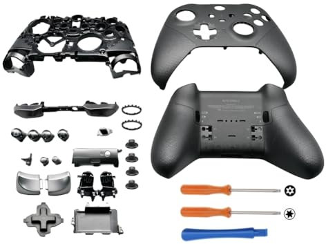 Hzxkqmil Replacement Full Housing Shell Set for Xbox Elite Series 2 Controller - Include Faceplate Case Middle Frame ABXY Buttons LB RB Trigger Button Accessories Tools