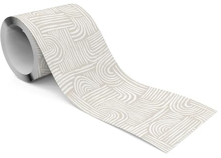 Muralo - Selbstklebende Bordüre - Tapetenbordüre Wandbördure - Dekorative Wandtatto für Wände, Möbel, Decken, Tapeten, Wandverkleidungen, Türen - Abstraktes Boho-Muster - Br.10cm x Hö.300cm