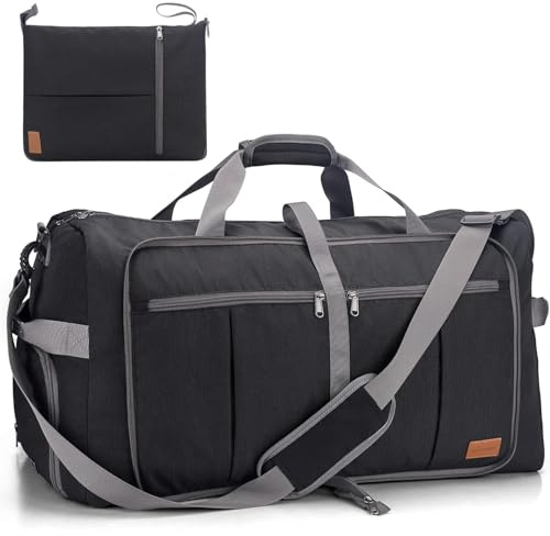 Upeelife Sac Voyage Pliables 125L, Grand Sacs de Voyage Femme Homme Sac de Sport, Etanche Sac Weekend avec Compartiment à Chaussures et Poche Humide