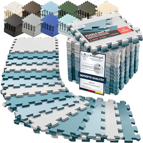 Esterilla Fitness Puzzle para Suelos de Gimnasio | Set de Protección Goma Espuma Losas Caucho para Máquinas de Deporte, Alfombrilla Protector Expandible Tatami Tapiz Alfombra Colchonetas Pesas Gym