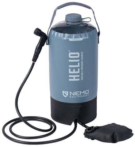 Nemo utrustning Helio bärbar tryckdusch, 11 liter, blå (fortress)/slamfärg/svart