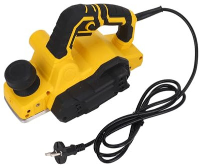 WODHMIEY 900W Electric Planner, High Power Corded Planer with 2 Double-Edged 65Mn Carbide Blades, 16000 RPM, 82mm Planing Width, 3mm Max Cutting Depth, Dust Collection System, for Woodworking